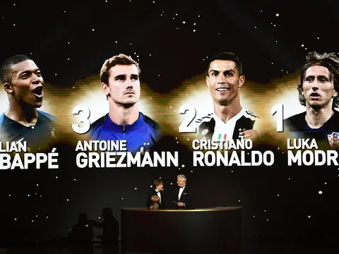 Đội hình tiêu biểu dựa theo thứ hạng QBV 2018:  Ngũ đại sát thủ 760 triệu euro