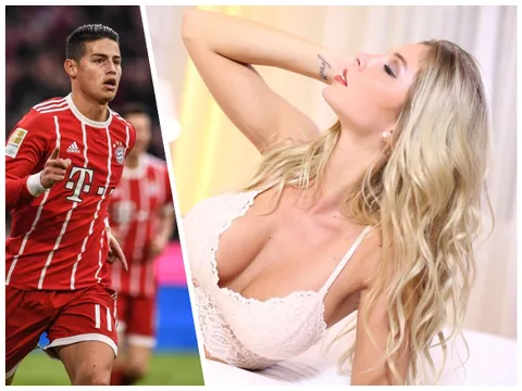 Giở thói trăng hoa, James Rodriguez 'thả thính dạo' với mỹ nữ ngực khủng