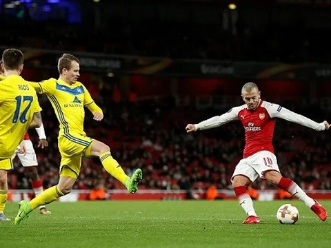 Hàng thủ BATE Borisov bất lực trước pha đi bóng mang thương hiệu Wilshere
