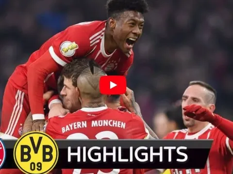 Highlights: Bayern Munich 2-1 Borussia Dortmund (vòng 16 đội cúp QG Đức)