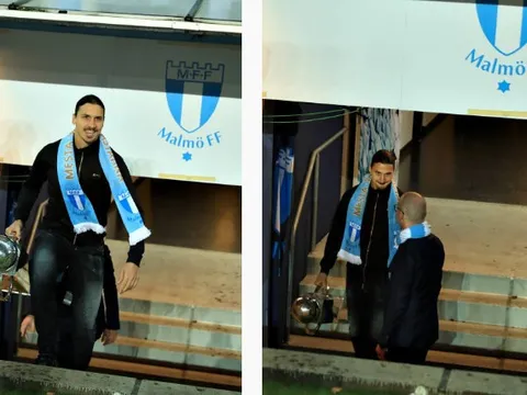 Ibrahimovic bất ngờ trở lại trao cúp cho đội bóng cũ