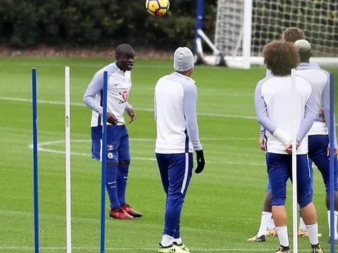 Kante trở lại sân tập, Chelsea giờ mới chạy đua với thành Manchester