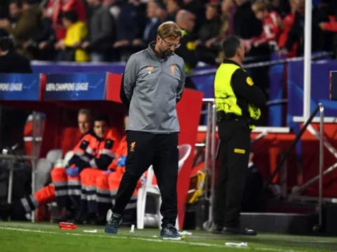 Klopp 'bó tay' khi Liverpool bị Sevilla ghi 3 bàn trong hiệp 2