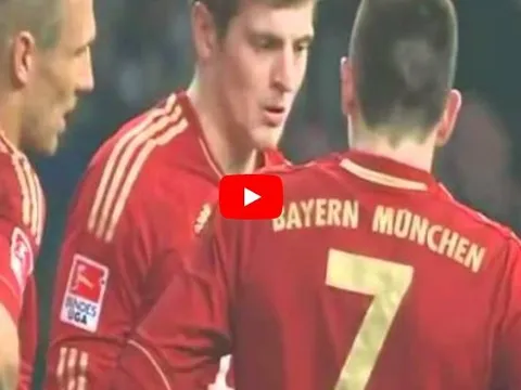 Kroos, Ribery giành quyền đá phạt bằng cách chơi oẳn tù tì