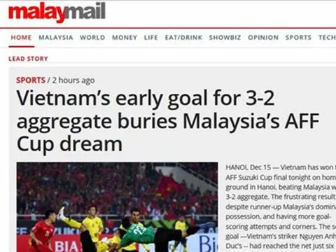 Báo Malaysia: "ĐT Việt Nam sớm vùi chôn giấc mộng của những chú Hổ"