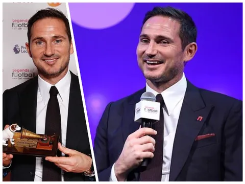Lampard rạng rỡ nhận giải thưởng Huyền thoại bóng đá