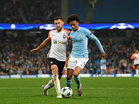 Leroy Sane làm khổ hàng thủ Shakhtar Donetsk