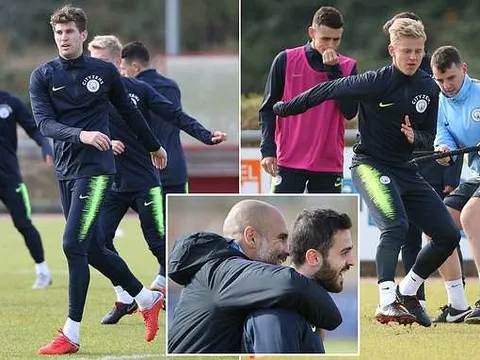 Man City hì hục trên sân tập sẵn sàng chiến Liverpool