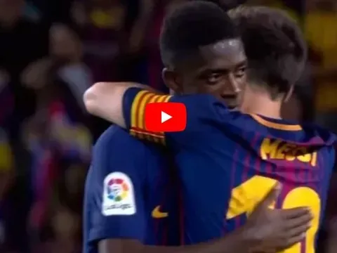 Màn ra mắt Barcelona của Ousmane Dembele vs Espanyol