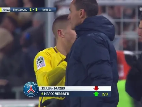 Marco Verratti chơi đầy thất vọng vs Troyes