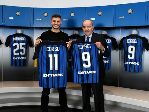 Mauro Icardi được huyền thoại Inter đích thân tặng quà