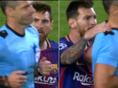 Messi may mắn chỉ phải nhận thẻ vàng trong trận đấu với Juventus