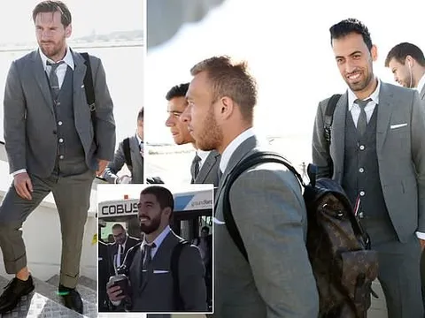 Messi như tài tử điện ảnh khi đặt chân tới London