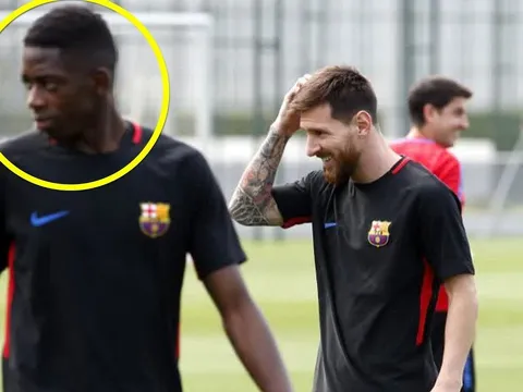 Messi & Suarez & Dembele lần đầu kết hợp trên sân tập