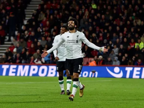 Mohamed Salah sánh ngang thành tích ghi bàn của huyền thoại Ian Rush