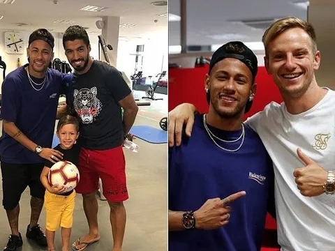 Neymar bất ngờ trở lại trong buổi tập luyện của Barca