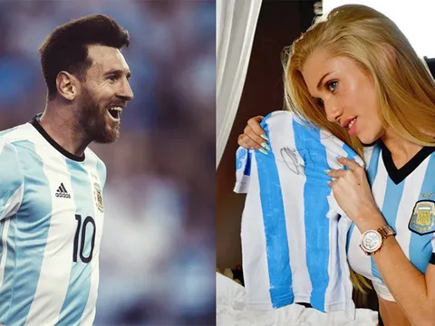 Nữ ca sĩ cổ vũ Messi giành vé World Cup