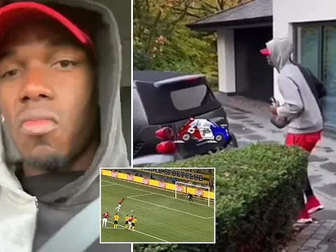 Pogba đáp trả chỉ trích bằng màn chạy đà lên xe lầy lội