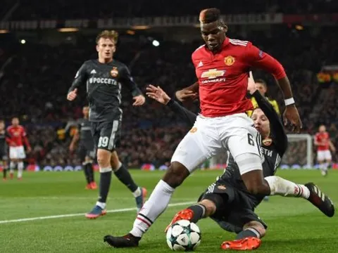 Pogba nhẹ nhàng 'cân' cả 3 cầu thủ của CSKA Moscow