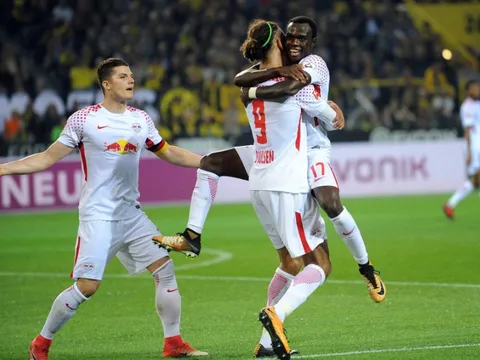 Aubameyang lập cú đúp, Dortmund vẫn thua sốc RB Leipzig