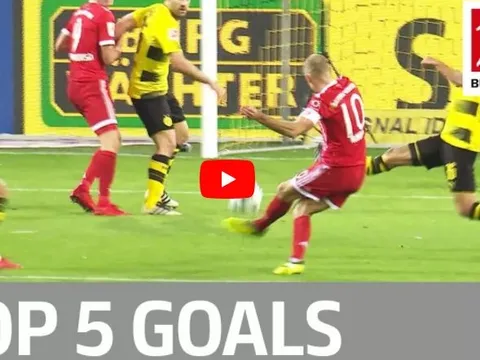 Robben, Lewandowski, Bartra và những bàn thắng đẹp nhất vòng 11 Bundesliga