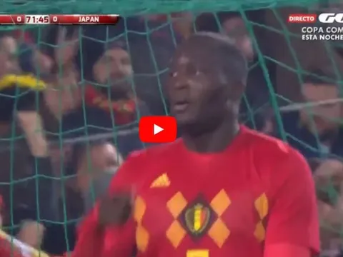 Romelu Lukaku đánh đầu tung lưới tuyển Nhật Bản