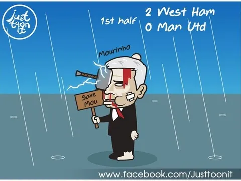 Thất bại trước West Ham, Mourinho ngã xuống vực cho đến... ăn búa