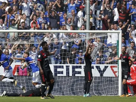 Sampdoria 2-0 AC Milan: Montella còn dám mơ cao?