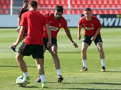 Sao Atletico thích thú tập luyện với Diego Costa