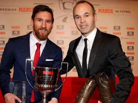 Sao bự Barcelona bảnh bao đi nhận giải thưởng lớn của La Liga