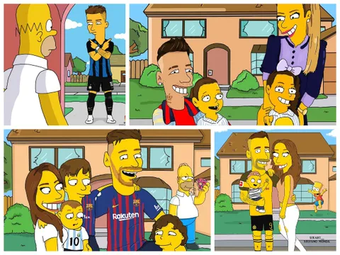 Sẽ ra sao khi các cầu thủ gia nhập Gia đình Simpson?