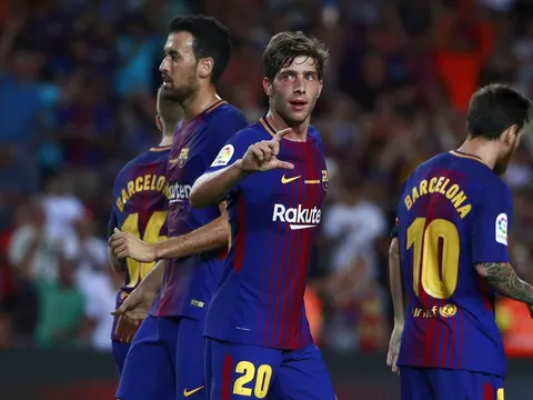 Sergi Roberto chơi đầy nỗ lực trước Girona
