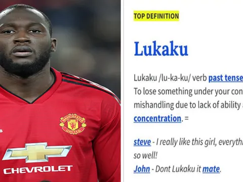 Sỉ nhục! Lukaku xuất hiện trong từ điển, nghĩa = 'giật mình'