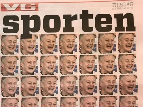 Sốc nặng! Trang nhất báo Na Uy đưa lên 53 hình ảnh Solskjaer