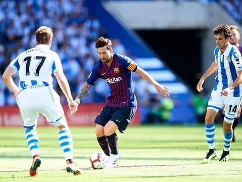 Messi "tịt ngòi", Barca thắng hú vía trước Sociedad