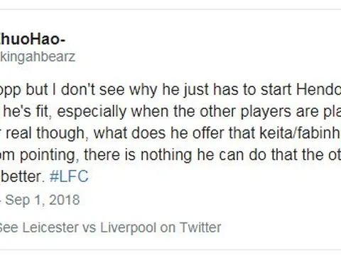 Fan Liverpool "đau khổ" nhìn cái tên này chơi bóng