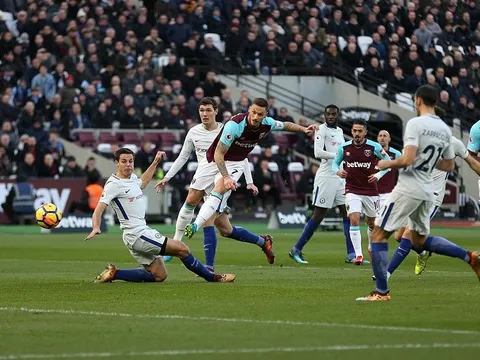 Thống kê thảm họa của Chelsea ở trận thua West Ham