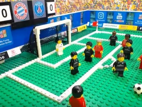 Trận đấu giữa Bayern và PSG theo phong cách Lego