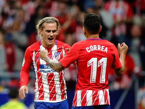 Trở lại từ án treo giò, Griezmann giúp Atletico chiến thắng chào mừng sân đấu mới