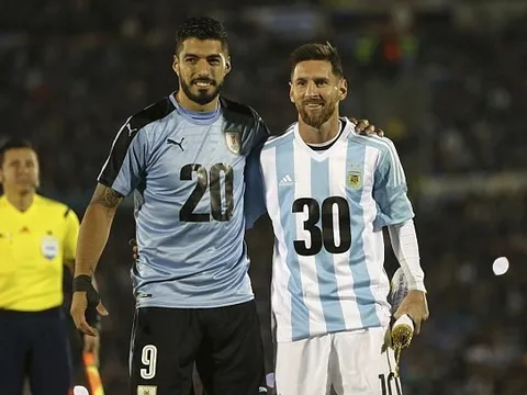 Truy cản Messi đến rách áo, Uruguay chia điểm trên sân nhà trước Argentina