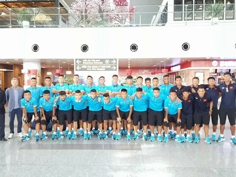 Thầy trò HLV Hoàng Anh Tuấn lên đường dự giải U18 Đông Nam Á 2017