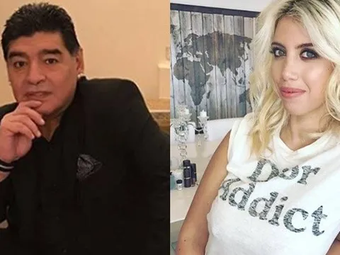 Vợ Icardi 'khẩu chiến' với Maradona trên mạng xã hội
