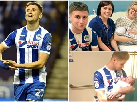 Vừa lập cú đúp, sao Wigan xin rời sân để đón con chào đời