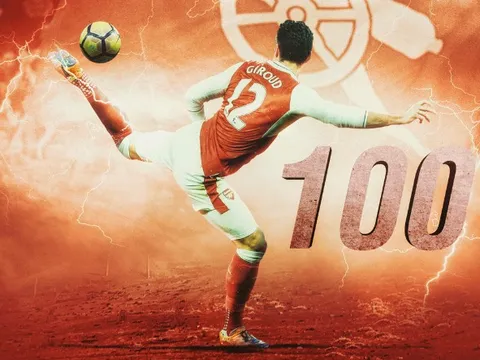 Vượt mặt Van Persie, Giroud xác lập kỉ lục khủng