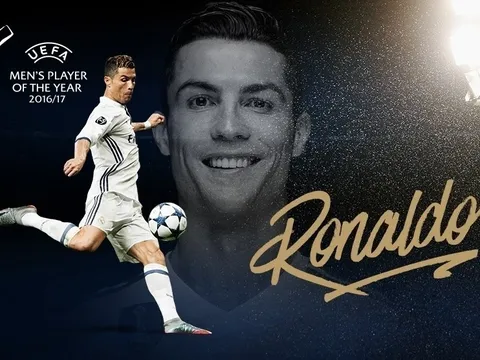 Vượt Messi, Ronaldo ẵm giải 'Cầu thủ hay nhất châu Âu' 2016/17
