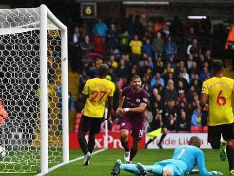 Watford 0-6 Manchester City: Gọi tên kỉ lục gia Aguero