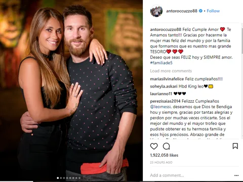 Messi nhận lời chúc sinh nhật từ 'người phụ nữ hạnh phúc nhất thế giới'