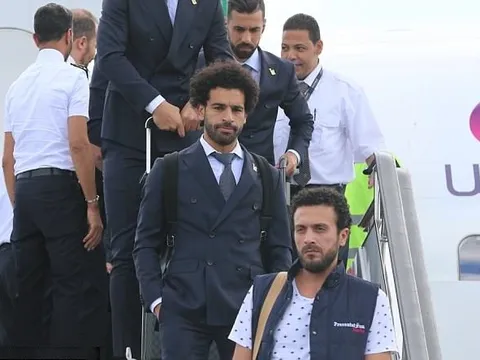 Mohamed Salah có mặt tại Nga cùng đội tuyển Ai Cập