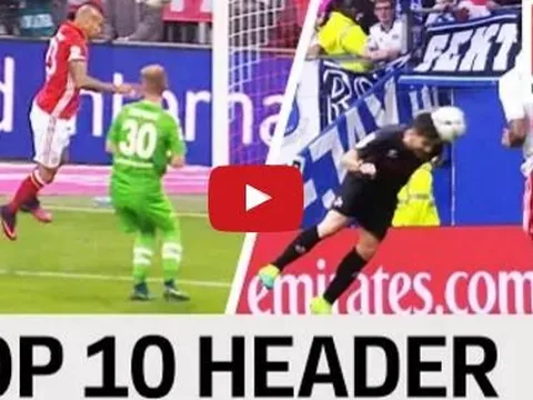 10 bàn thắng đánh đầu đẹp nhất Bundesliga 2016/17