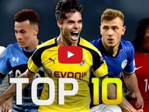 10 tiền vệ U21 ấn tượng nhất trong mùa 2016/17